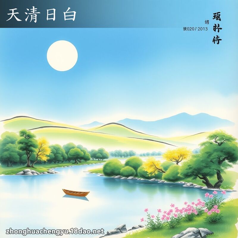 天清日白 配图