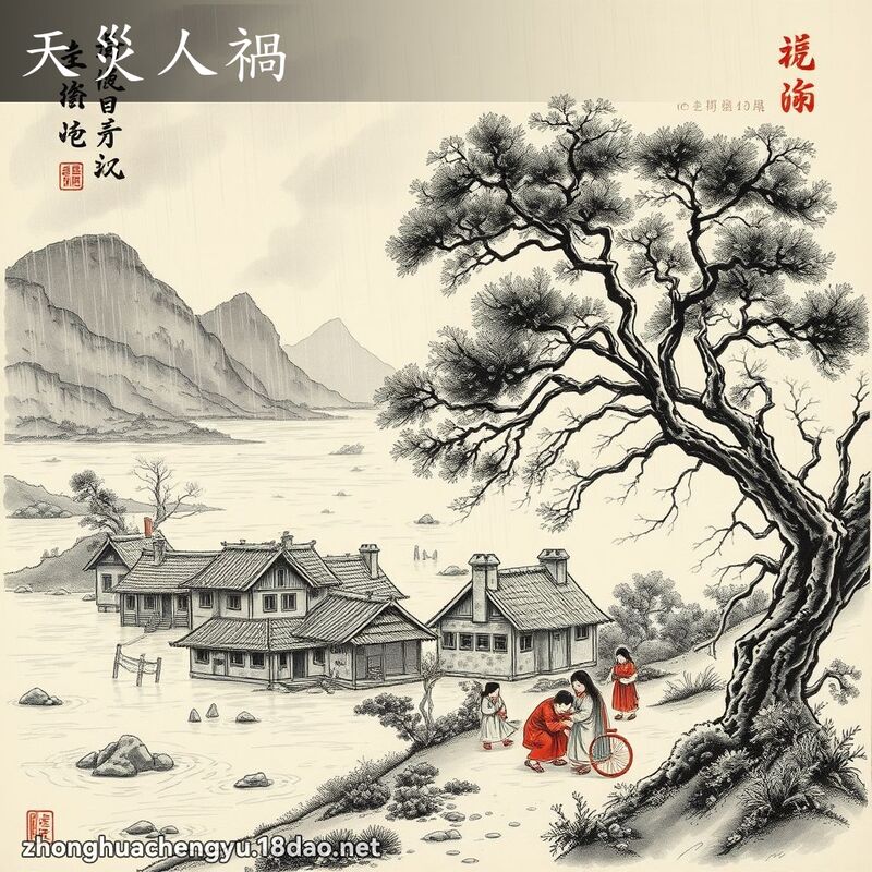 天灾人祸 - 中华成语配图