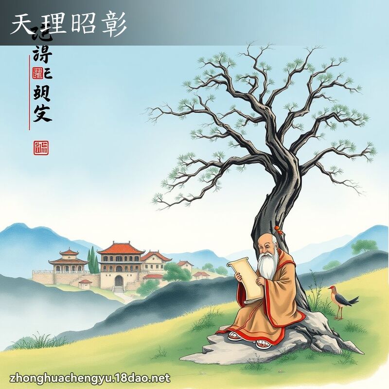 天理昭彰 配图