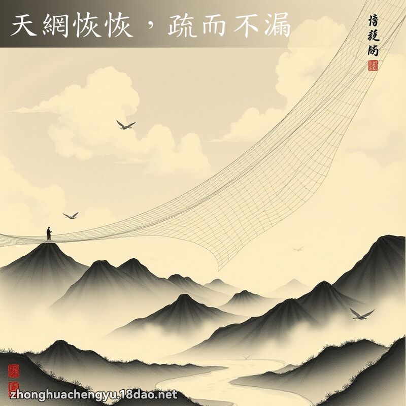 天網恢恢,疏而不漏 配图