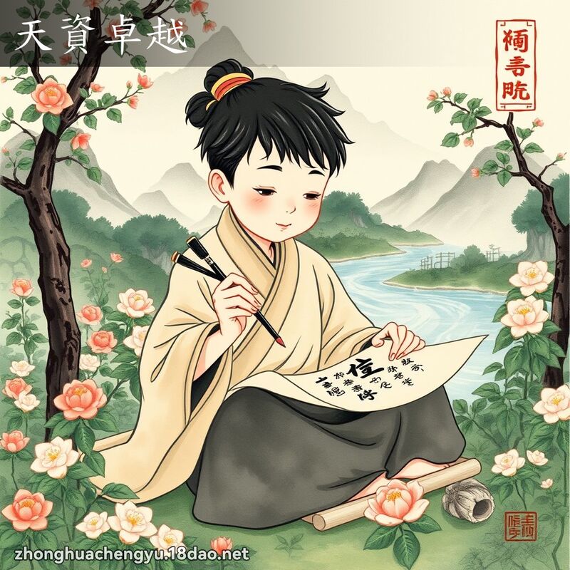 天資卓越 - 中華成語配圖