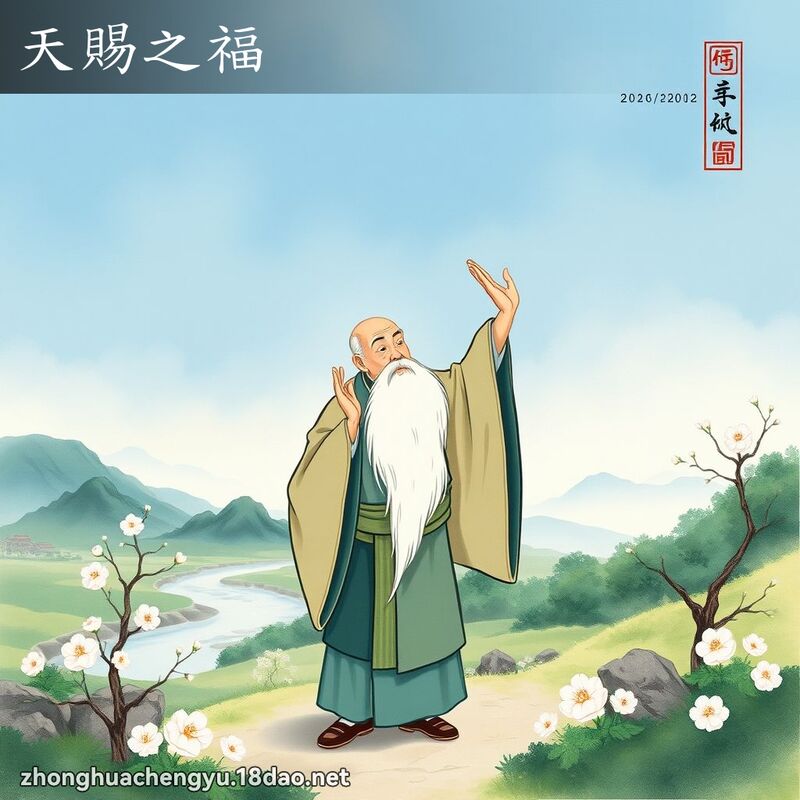 天賜之福 - 中華成語配圖