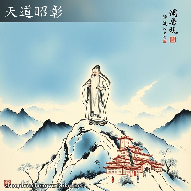 天道昭彰 - 中華成語配圖