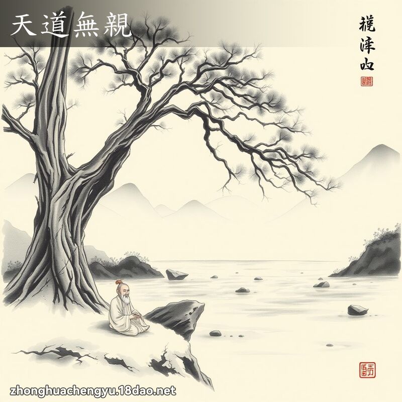 天道无亲 - 中华成语配图