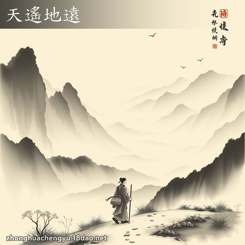 天遥地远 - 中华成语配图