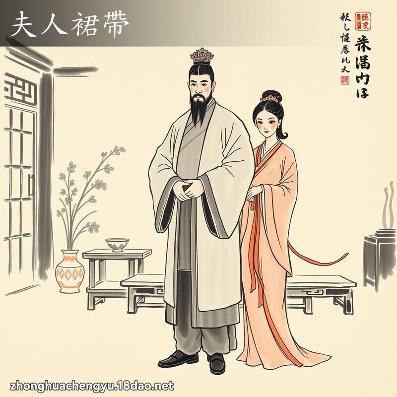 夫人裙带 - 中华成语配图