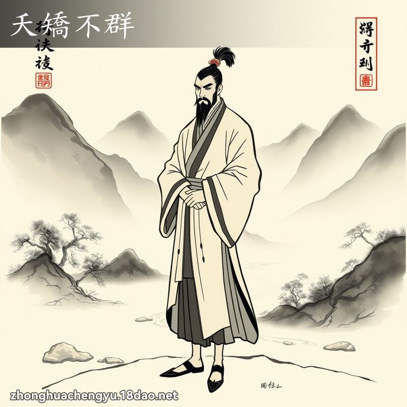 夭矯不群 - 中華成語配圖