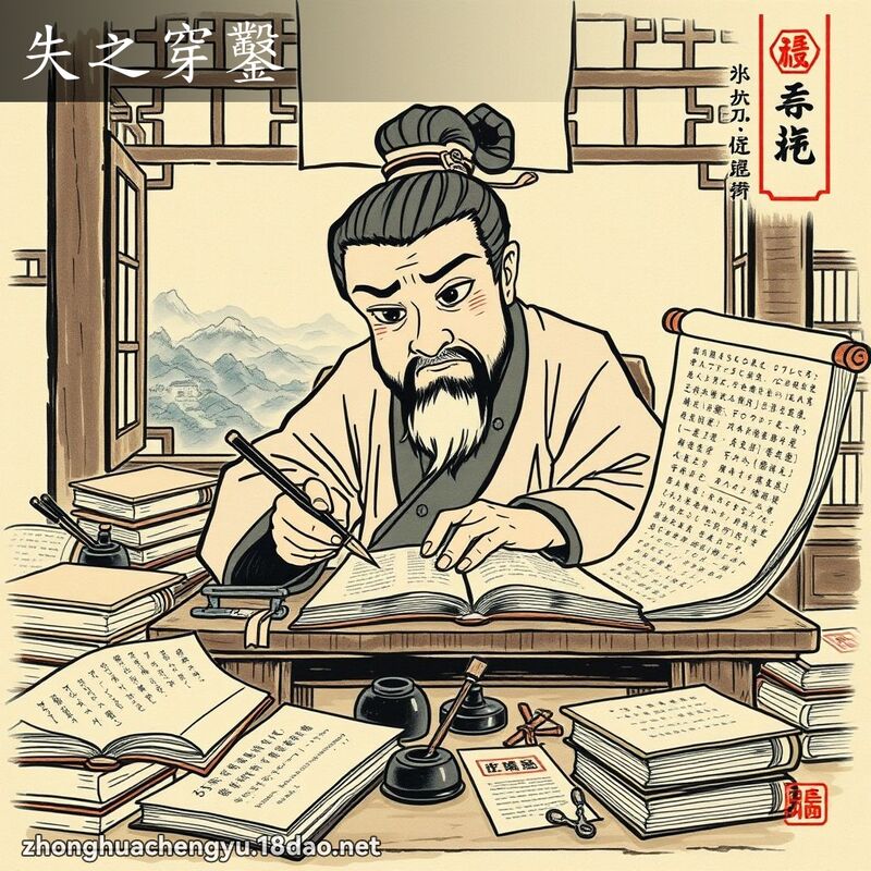 失之穿鑿 - 中華成語配圖