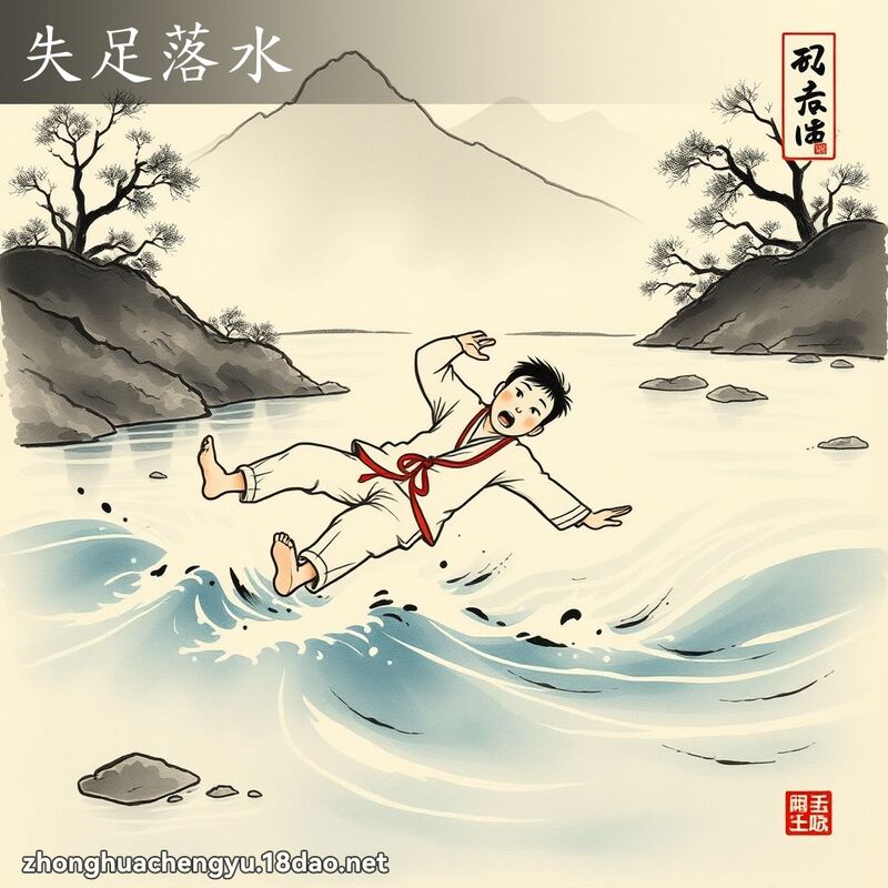 失足落水 配图