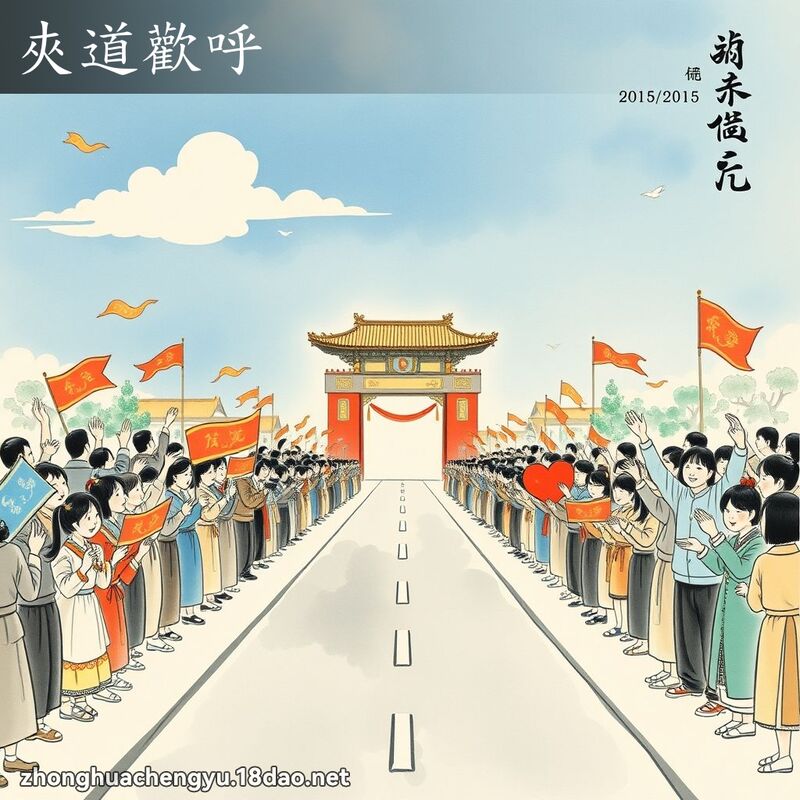 夾道歡呼 配图