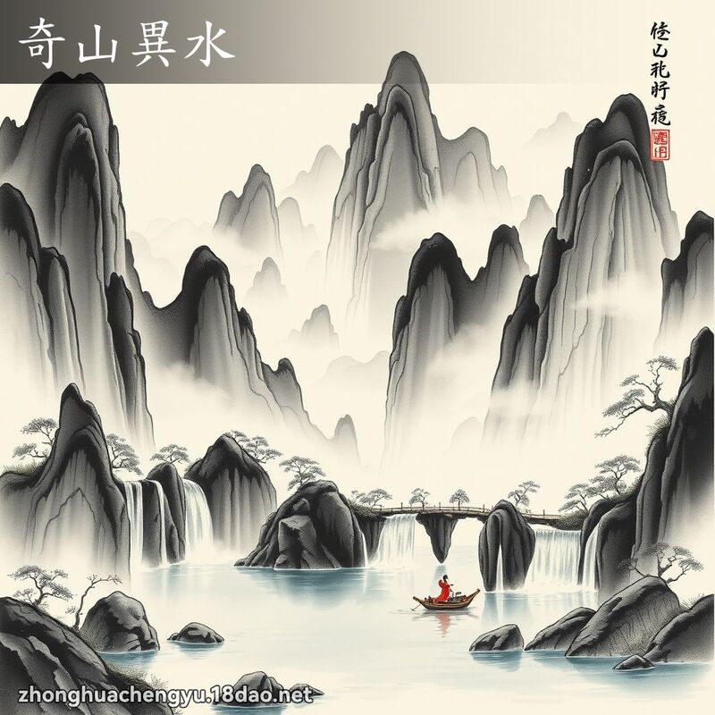 奇山異水 - 中華成語配圖