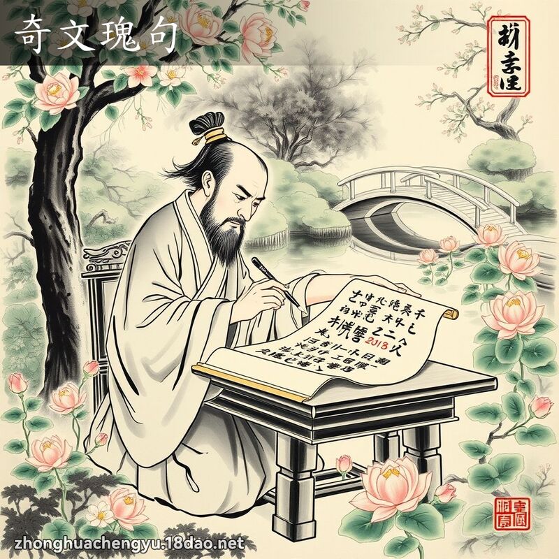 奇文瑰句 配图