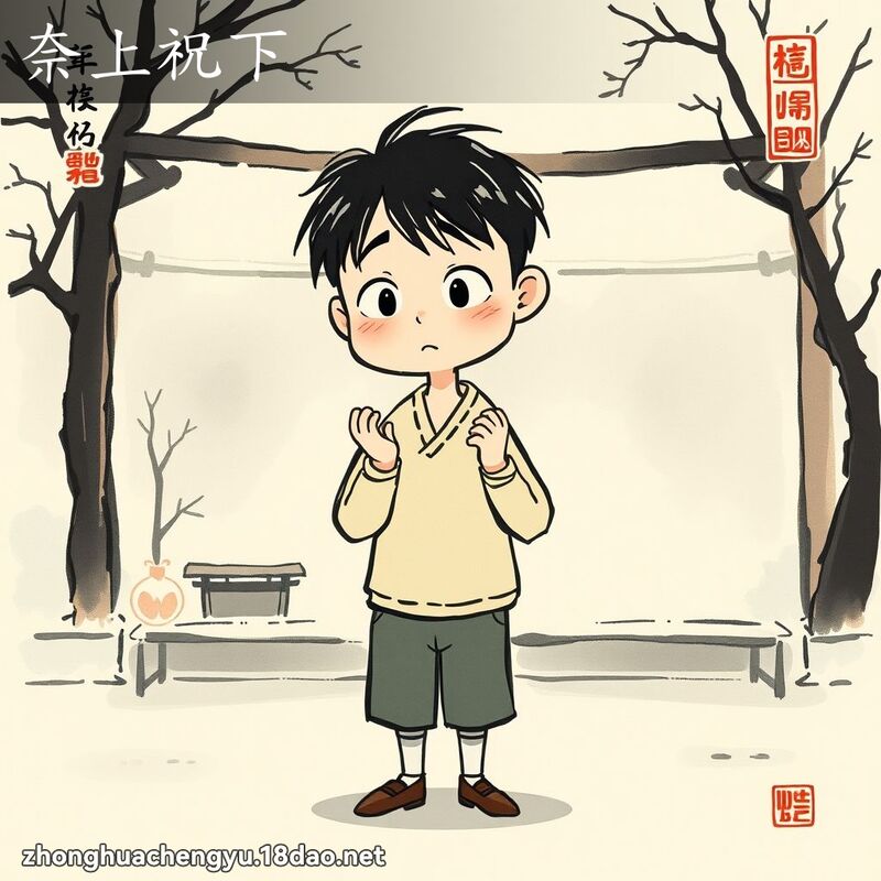 奈上祝下 - 中華成語配圖