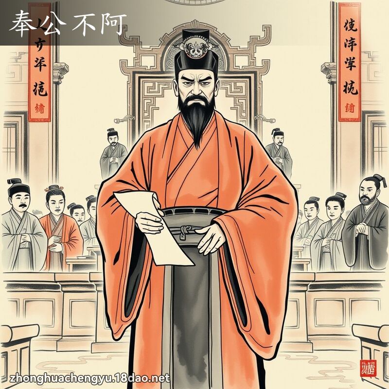 奉公不阿 配图