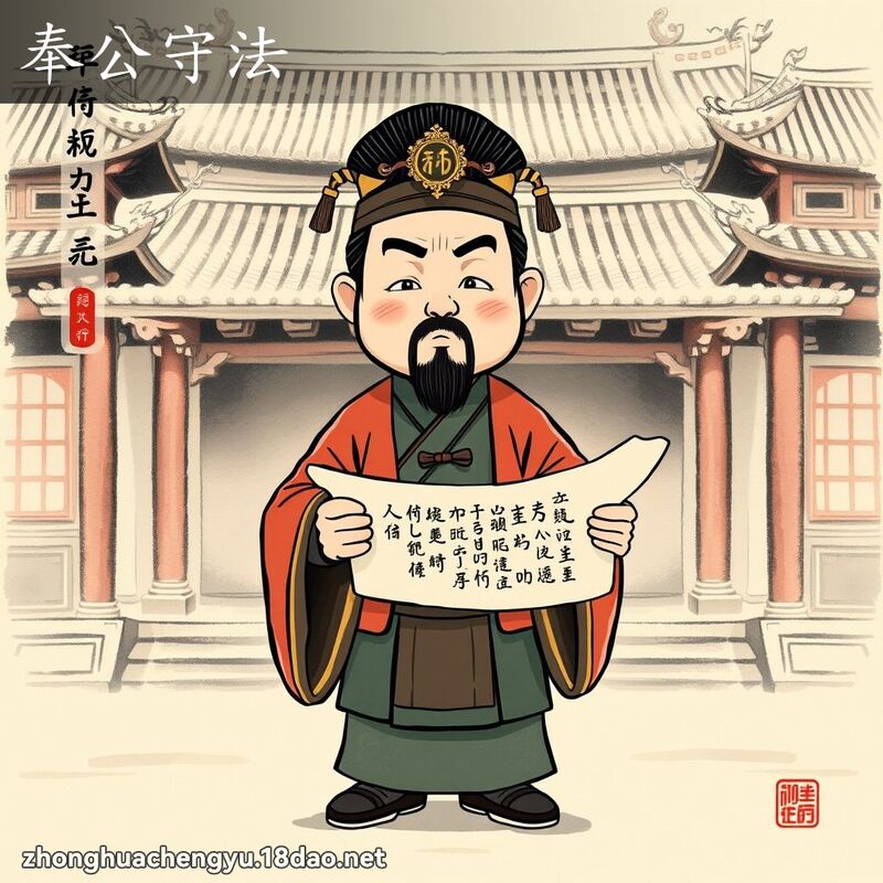 奉公守法 - 中华成语配图