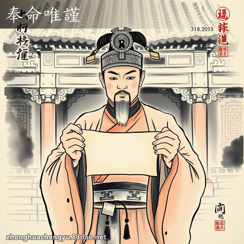 奉命唯谨 - 中华成语配图