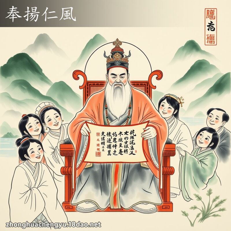奉揚仁風 - 中華成語配圖