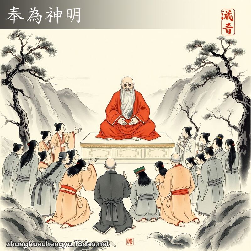奉為神明 - 中華成語配圖
