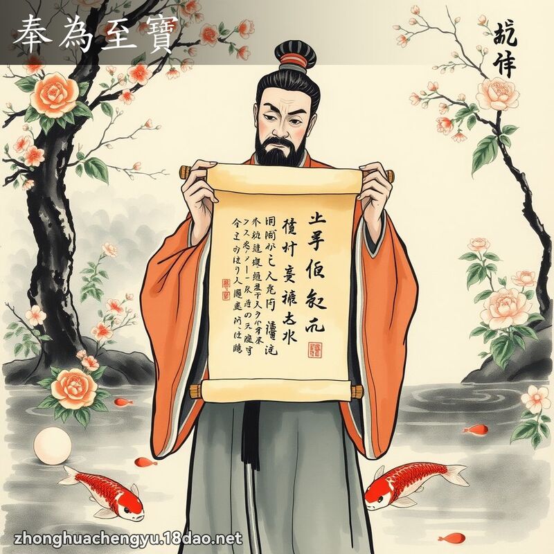 奉為至寶 - 中華成語配圖