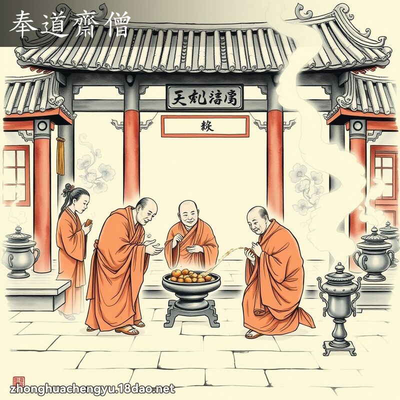 奉道齋僧 配图
