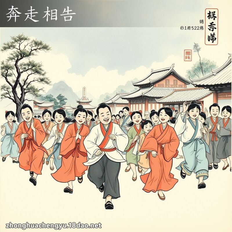 奔走相告 配图