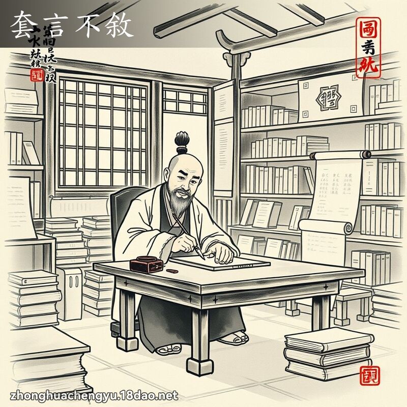 套言不敘 配图