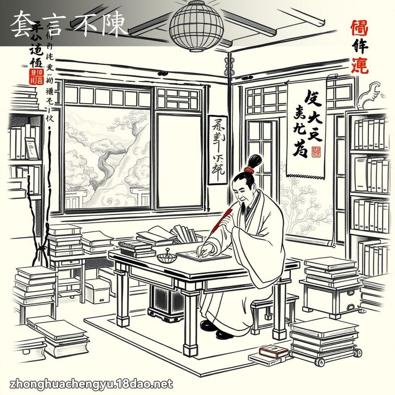 套言不陳 配图
