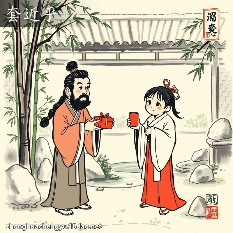 套近乎 - 中華成語配圖