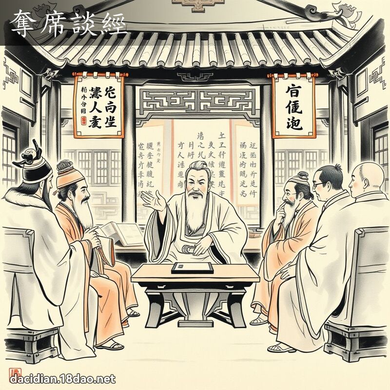 奪席談經 - 中華成語配圖