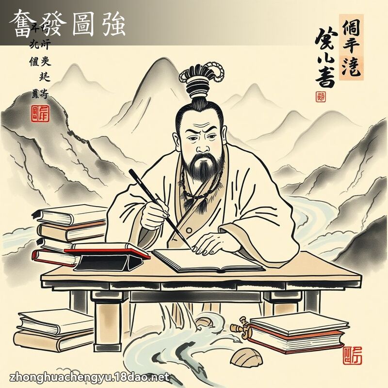 奮發圖強 配图