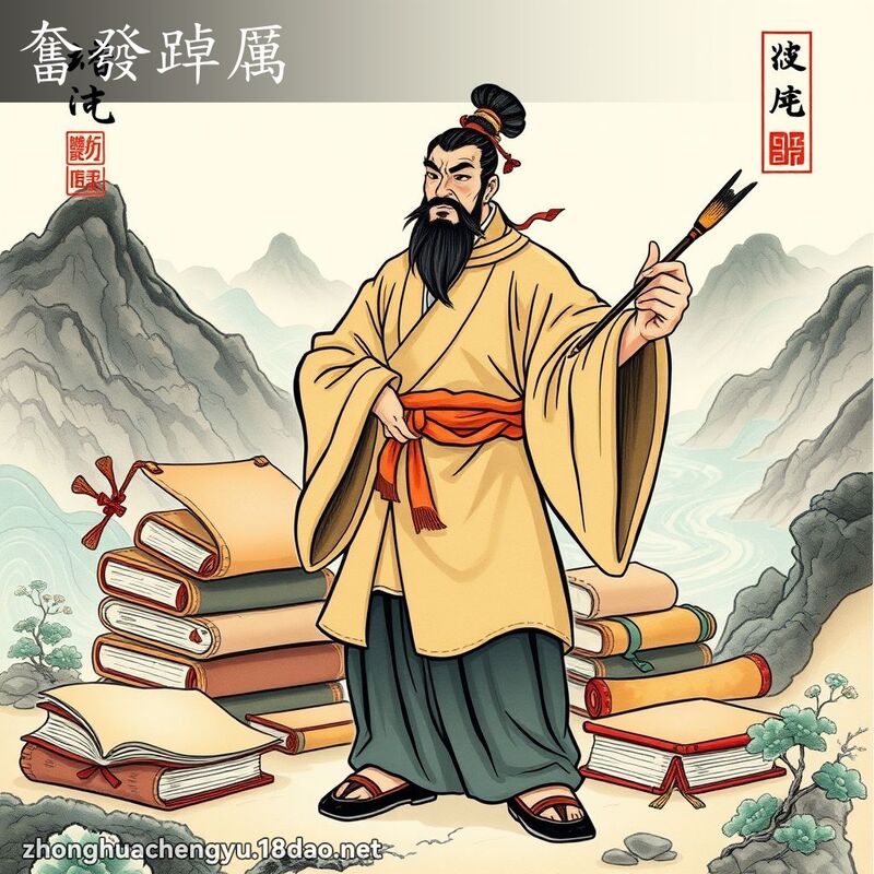 奮發踔厲 配图