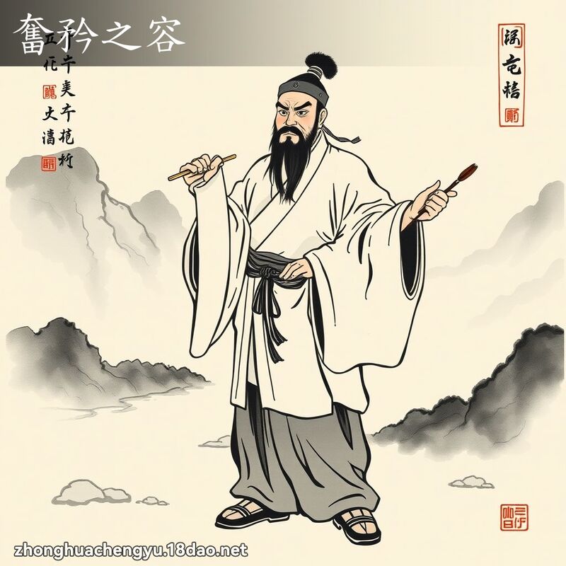 奮矜之容 配图