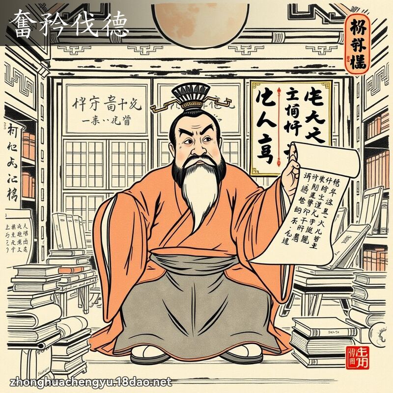 奮矜伐德 配图