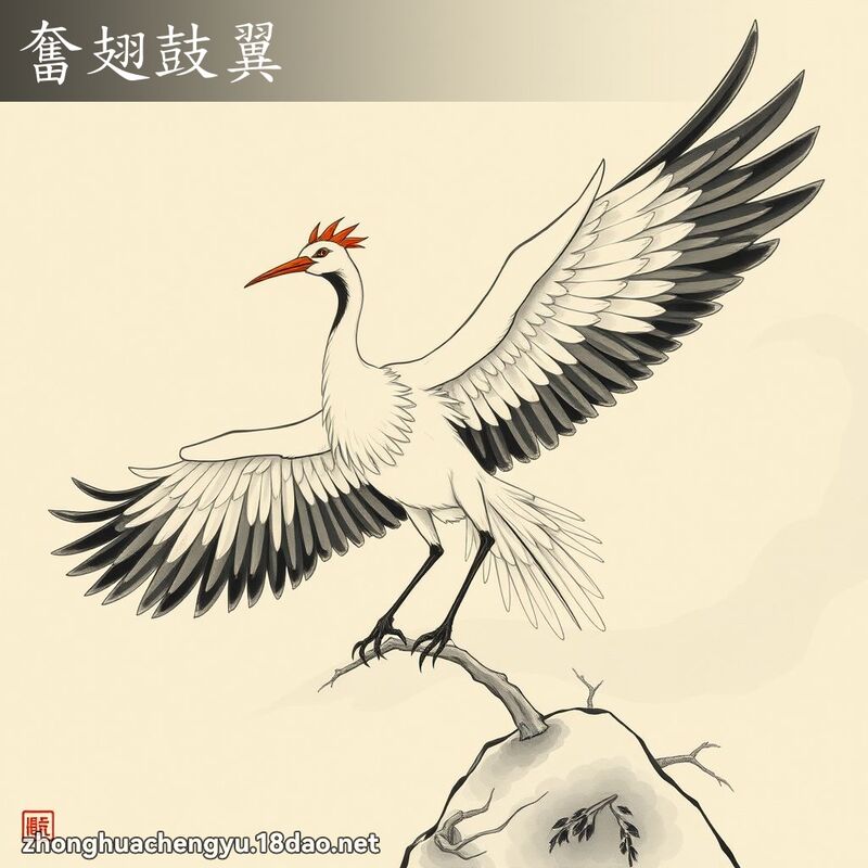 奮翅鼓翼 配图