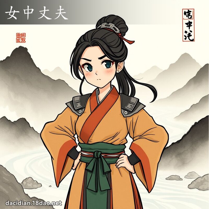 女中丈夫 - 中華成語配圖