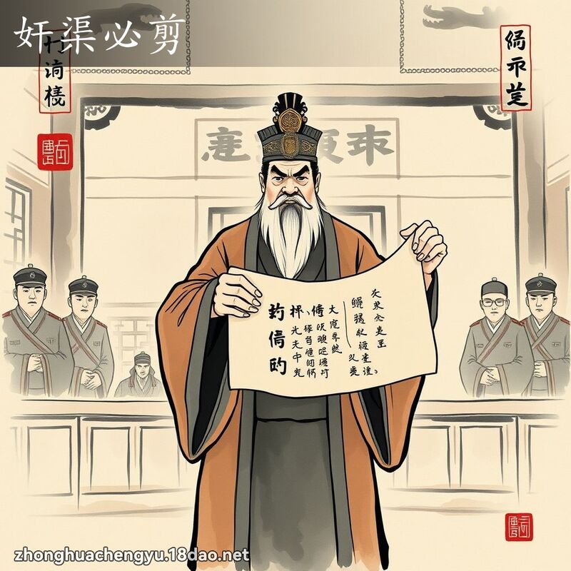 奸渠必剪 配图
