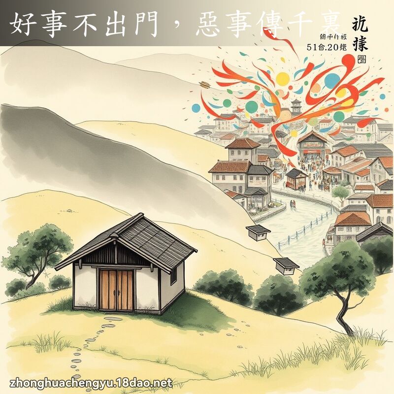 好事不出门,恶事传千裏 配图