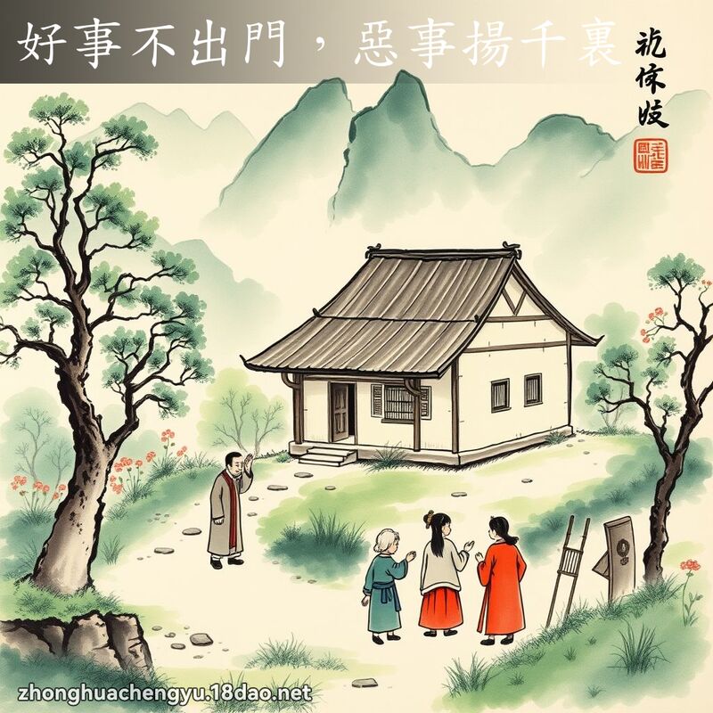好事不出门,恶事扬千裏 配图