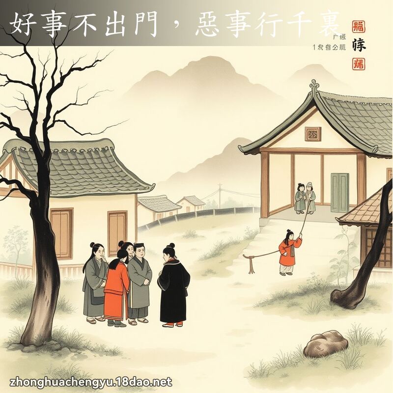 好事不出门,恶事行千裏 配图