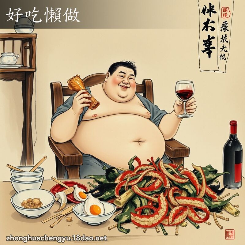 好吃懒做 配图