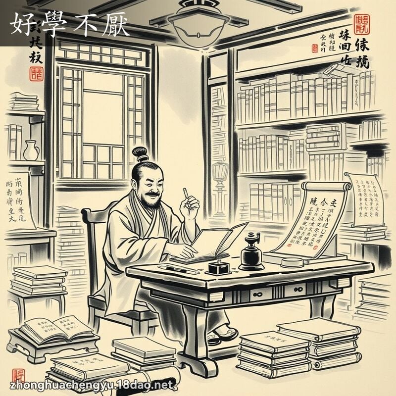 好学不厌 配图
