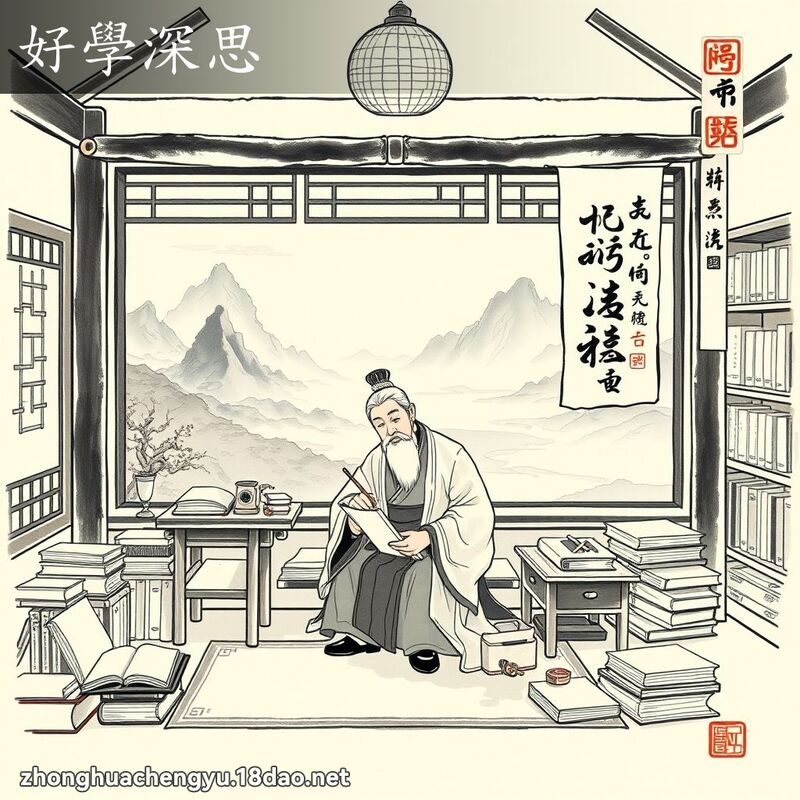 好学深思 配图