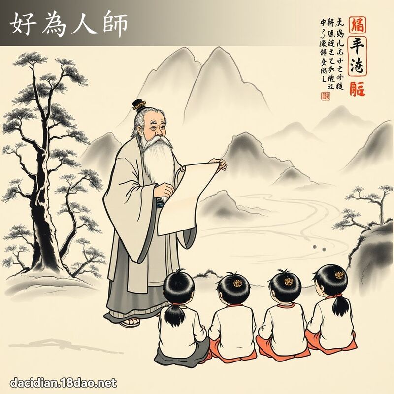 好為人師 - 中華成語配圖
