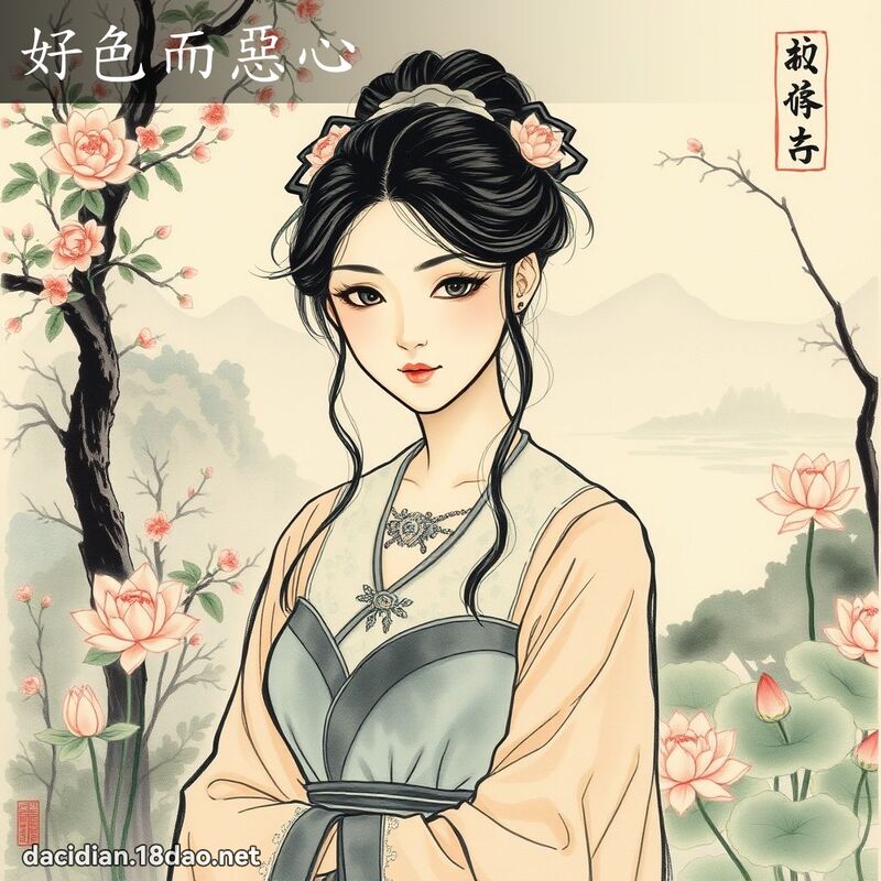 好色而惡心 - 中華成語配圖