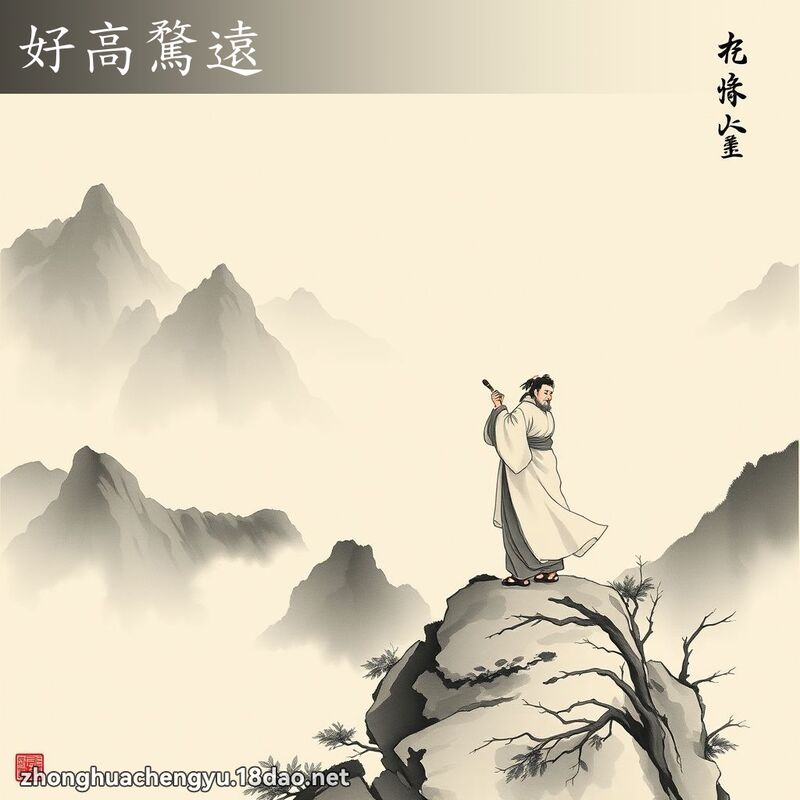 好高騖遠 - 中華成語配圖