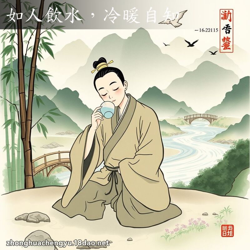 如人飲水,冷暖自知 配图