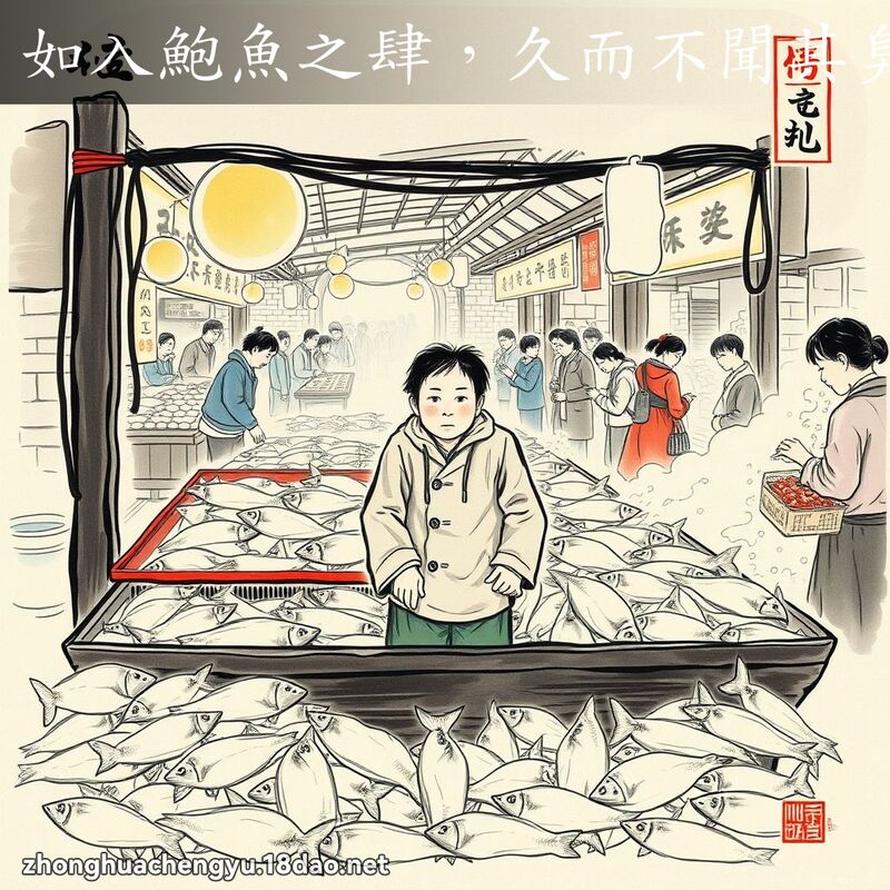 如入鮑魚之肆,久而不聞其臭 配图