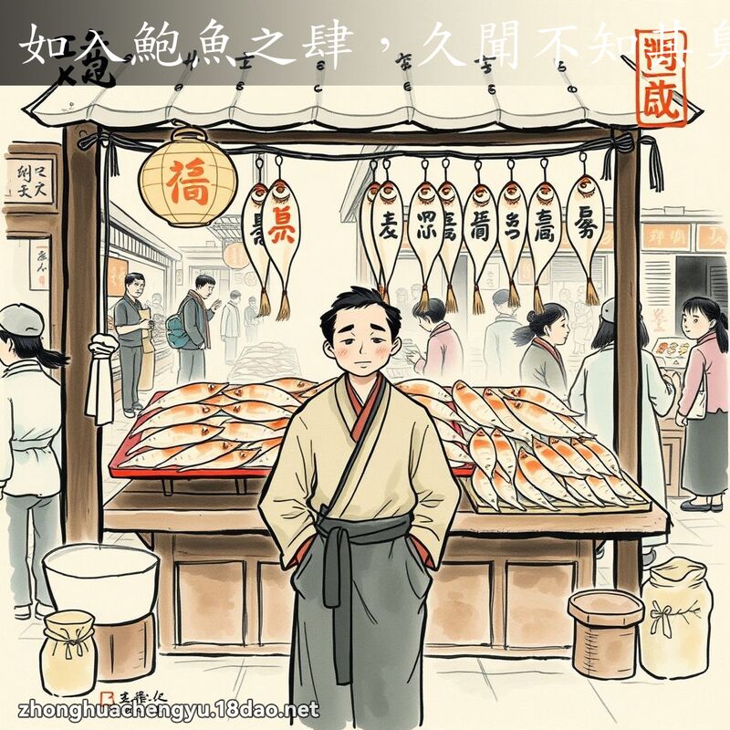 如入鮑魚之肆,久聞不知其臭 配图