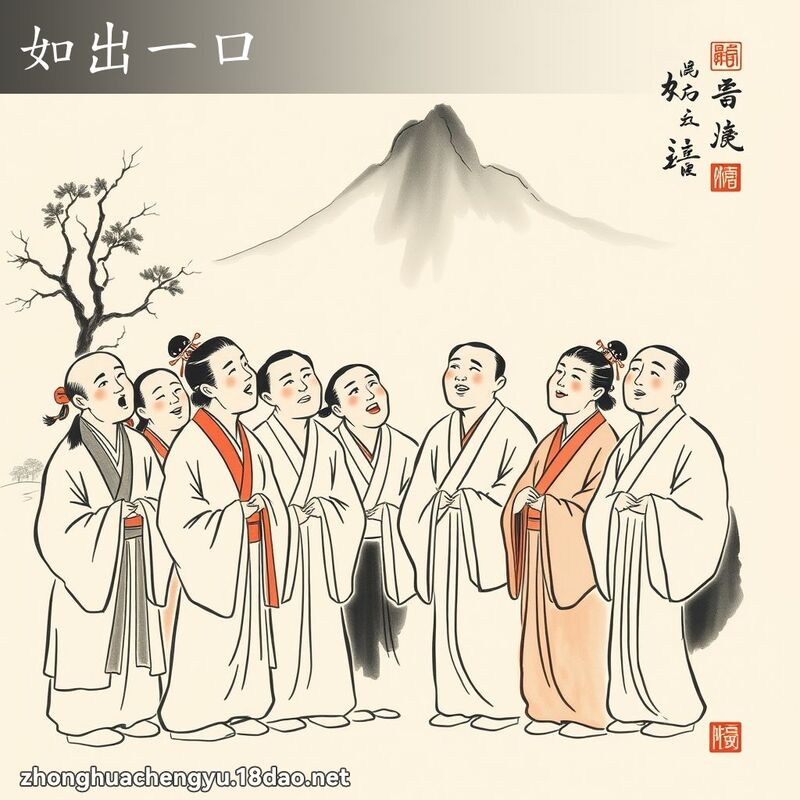 如出一口 配图