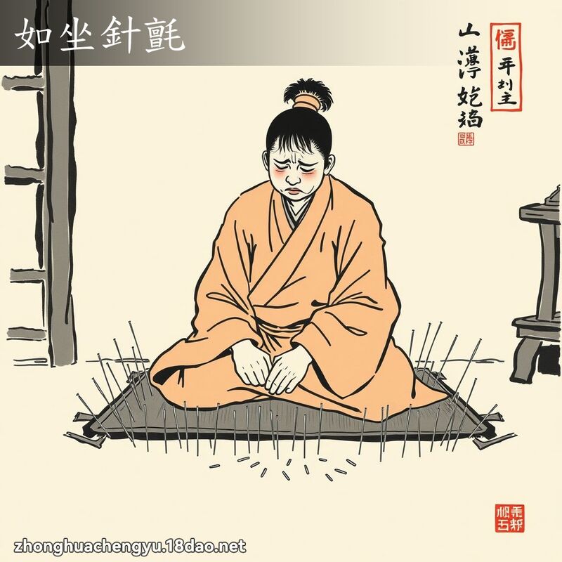 如坐針氈 配图